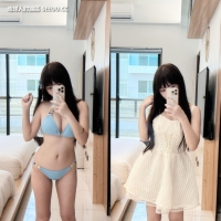 暑假都快完了才發泳裝照
